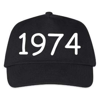 1974 50th Birthday Template White - Kids’ Baseball Cap - black - Front