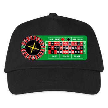 Roulette Casino - Kinder Basecap - Schwarz - Vorne