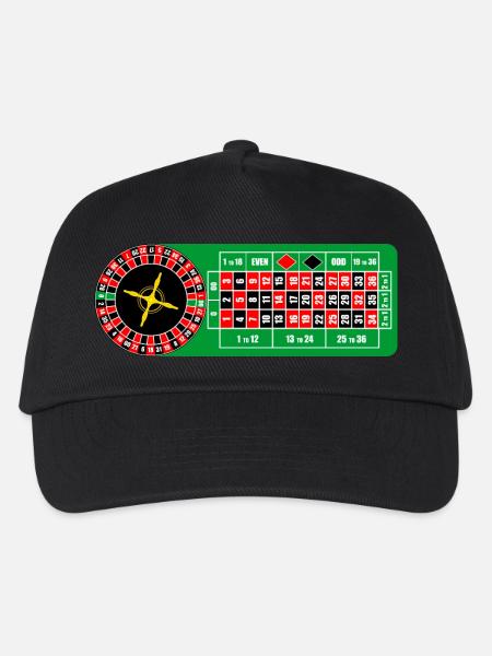 Roulette Casino - Kinder Basecap - Schwarz