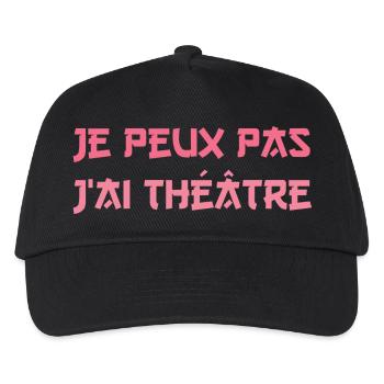 Ich kann kein Theater haben - Kinder Basecap - Schwarz - Vorne