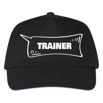 Sprechblase Trainer - Kinder Basecap - Schwarz - Vorne