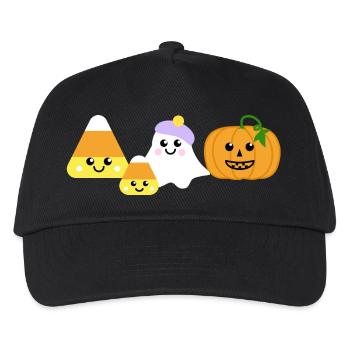 Halloween-Set - Kinder Basecap - Schwarz - Vorne
