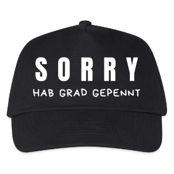 SORRY, hab grad gepennt! - Kinder Basecap - Schwarz - Vorne