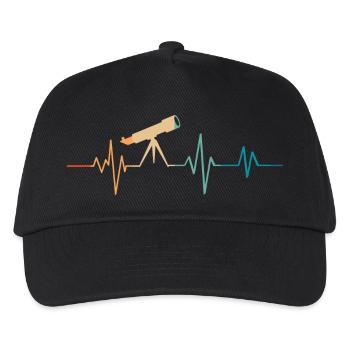 Heartbeat Retro Teleskop - Kinder Basecap - Schwarz - Vorne