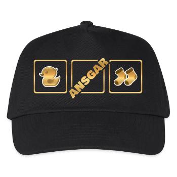 Ansgar als Geburt - Kinder Basecap - Schwarz - Vorne