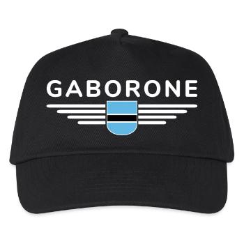 Gaborone T-Shirt für Botswana-Fans - Kinder Basecap - Schwarz - Vorne