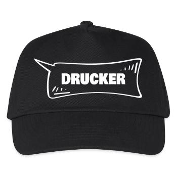 Sprechblase Drucker - Kinder Basecap - Schwarz - Vorne
