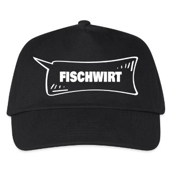 Sprechblase Fischwirt - Kinder Basecap - Schwarz - Vorne