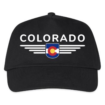 Colorado Fan T-Shirt – Berge & Abenteuer - Kinder Basecap - Schwarz - Vorne