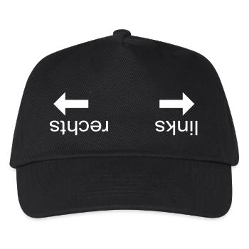 links rechts Kopfüber Rechts Links Schwäche - Kinder Basecap - Schwarz - Vorne