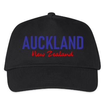 Auckland - New Zealand- Aotearoa - Maori - Kiwi - Kinder Basecap - Schwarz - Vorne