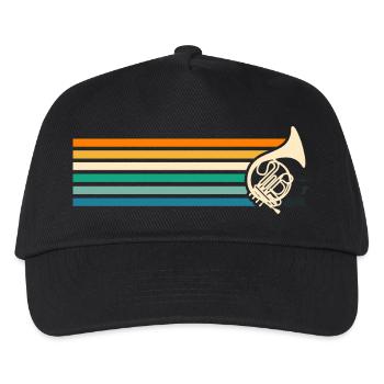 Horn player French horn - Kids’ Baseball Cap - black - Front