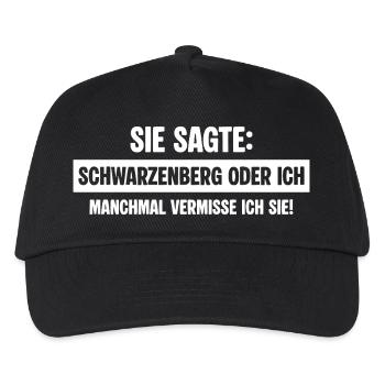 Schwarzenberg Lustig Frau Vermissen - Kinder Basecap - Schwarz - Vorne