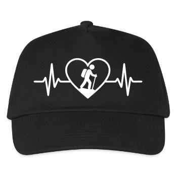 Aventure Randonnée Cœur - Casquette de baseball Enfant - noir - Devant