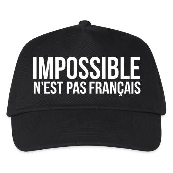 Impossible Humor T-Shirt ist nicht französisch - Kinder Basecap - Schwarz - Vorne