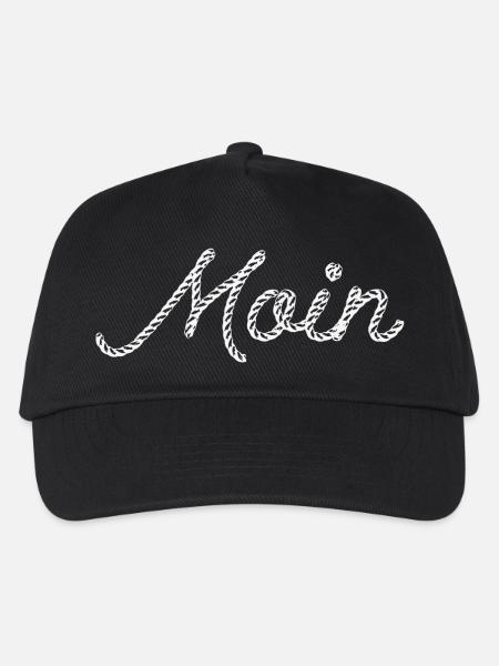 MOIN – Maritimes Seil-Design für Küstenkinder - Kinder Basecap - Schwarz