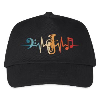 Euphonium Heartbeat Brass Band Musique Musiciens - Casquette de baseball Enfant - noir - Devant
