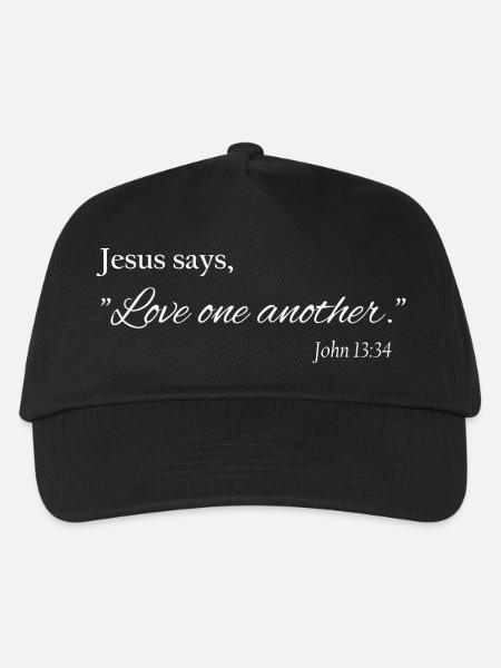Love One Another – Christlicher Glaube - Kinder Basecap - Schwarz
