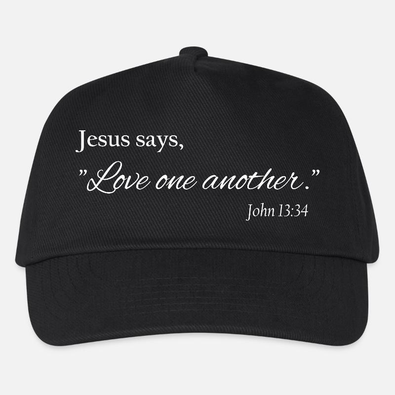 Love One Another – Christlicher Glaube - Kinder Basecap - Schwarz