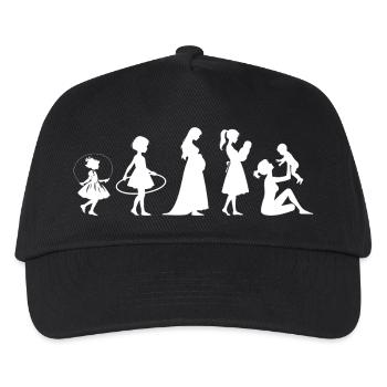 Evolution Mama Muttertag kind Familie - Kinder Basecap - Schwarz - Vorne