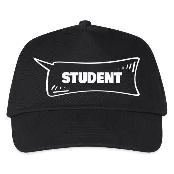 Sprechblase Student - Kinder Basecap - Schwarz - Vorne