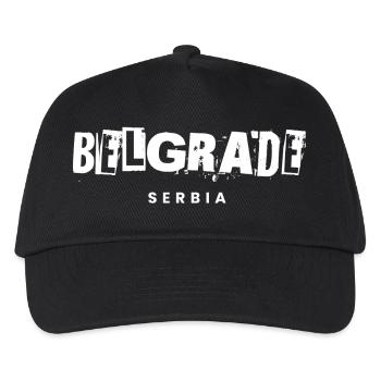 Belastete und kühne Belgrader Stadt in Serbien - Kinder Basecap - Schwarz - Vorne