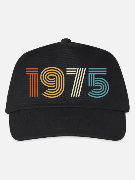 1975 Geschenk 1975 Vintage 1975 - Kinder Basecap - Schwarz