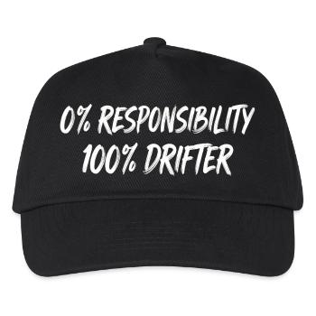 0 % Responsabilité 100 % Vagabond - Casquette de baseball Enfant - noir - Devant