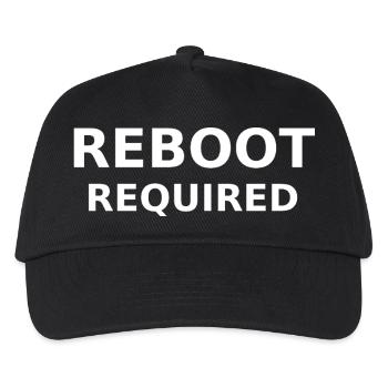 REBOOT REQUIRED - Kinder Basecap - Schwarz - Vorne