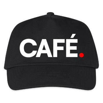 KAFFEE | Minimalistischer Bürohumor - Kinder Basecap - Schwarz - Vorne