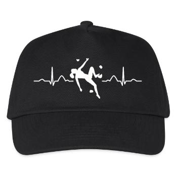 Battement de cœur de Boulderer Bloc Bloc - Casquette de baseball Enfant - noir - Devant