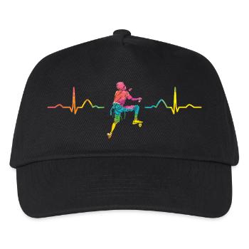 Battement de cœur de Boulderer Bloc Bloc - Casquette de baseball Enfant - noir - Devant