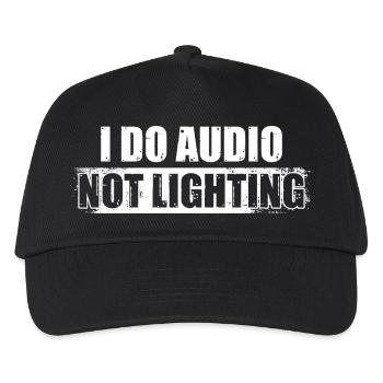Je fais de l’audio, pas de l’éclairage Tontechniker Toningenieur - Casquette de baseball Enfant - noir - Devant