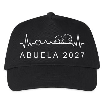 Futura Abuela 2027 Ritmo Cardiaco Anuncio Embarazo - Kinder Basecap - Schwarz - Vorne
