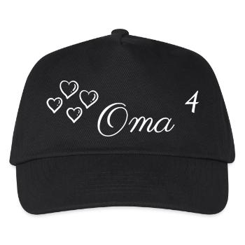 Grand-mère en lettres de cœur avec des cœurs - Casquette de baseball Enfant - noir - Devant