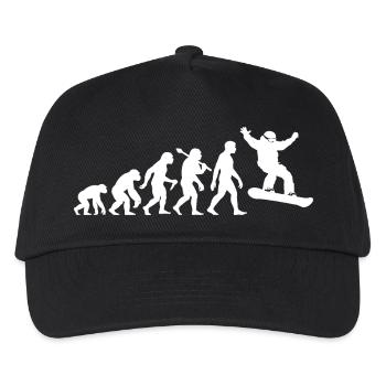Snowboarder Evolution for snowboard fun - Kids’ Baseball Cap - black - Front