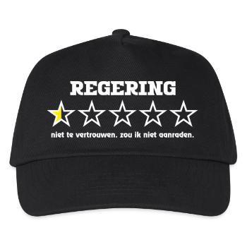 Government5starwhite - Kinder Basecap - Schwarz - Vorne