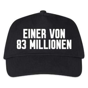 Einer von 83 Millionen! Spruch - Kinder Basecap - Schwarz - Vorne