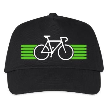 Fahrrad fahren Bike Fahrradfahrer Fahrradfahrerin - Kinder Basecap - Schwarz - Vorne