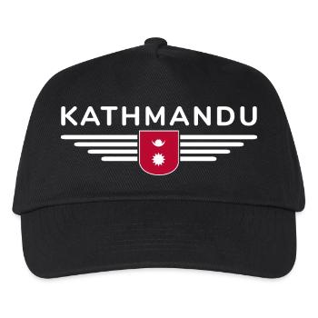 Kathmandu Design – Nepals Herz - Kinder Basecap - Schwarz - Vorne