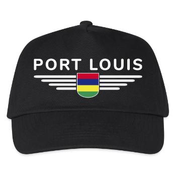 Port Louis T-Shirt – For Mauritius Fans - Kids’ Baseball Cap - black - Front