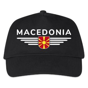 Conception de t-shirt Macédoine pour les fans - Casquette de baseball Enfant - noir - Devant