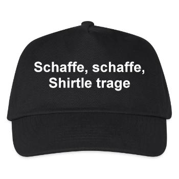 Schaffe, schaffe - Kinder Basecap - Schwarz - Vorne