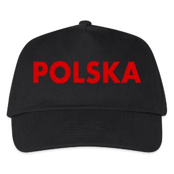 Polen - Kinder Basecap - Schwarz - Vorne
