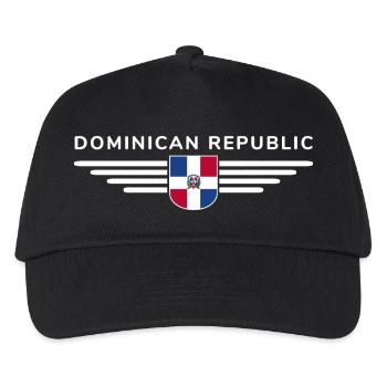 Dominikanische Republik T-Shirt Design - Kinder Basecap - Schwarz - Vorne