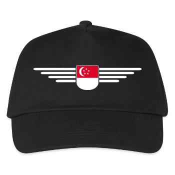 Singapour Fan Outfit Design T Shirt - Casquette de baseball Enfant - noir - Devant