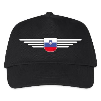 Stylisches Slowenien Design - Kinder Basecap - Schwarz - Vorne