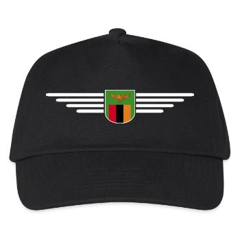 Sambia T-Shirt für Afrika Fans - Kinder Basecap - Schwarz - Vorne