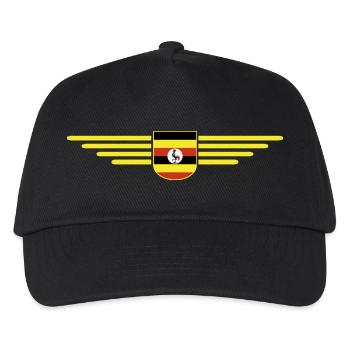 Uganda T-Shirt for Explorers - Kids’ Baseball Cap - black - Front