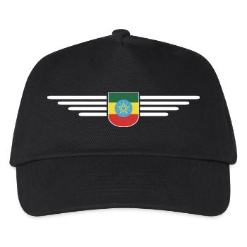 Ethiopia Design – Pride and Culture - Kids’ Baseball Cap - black - Front